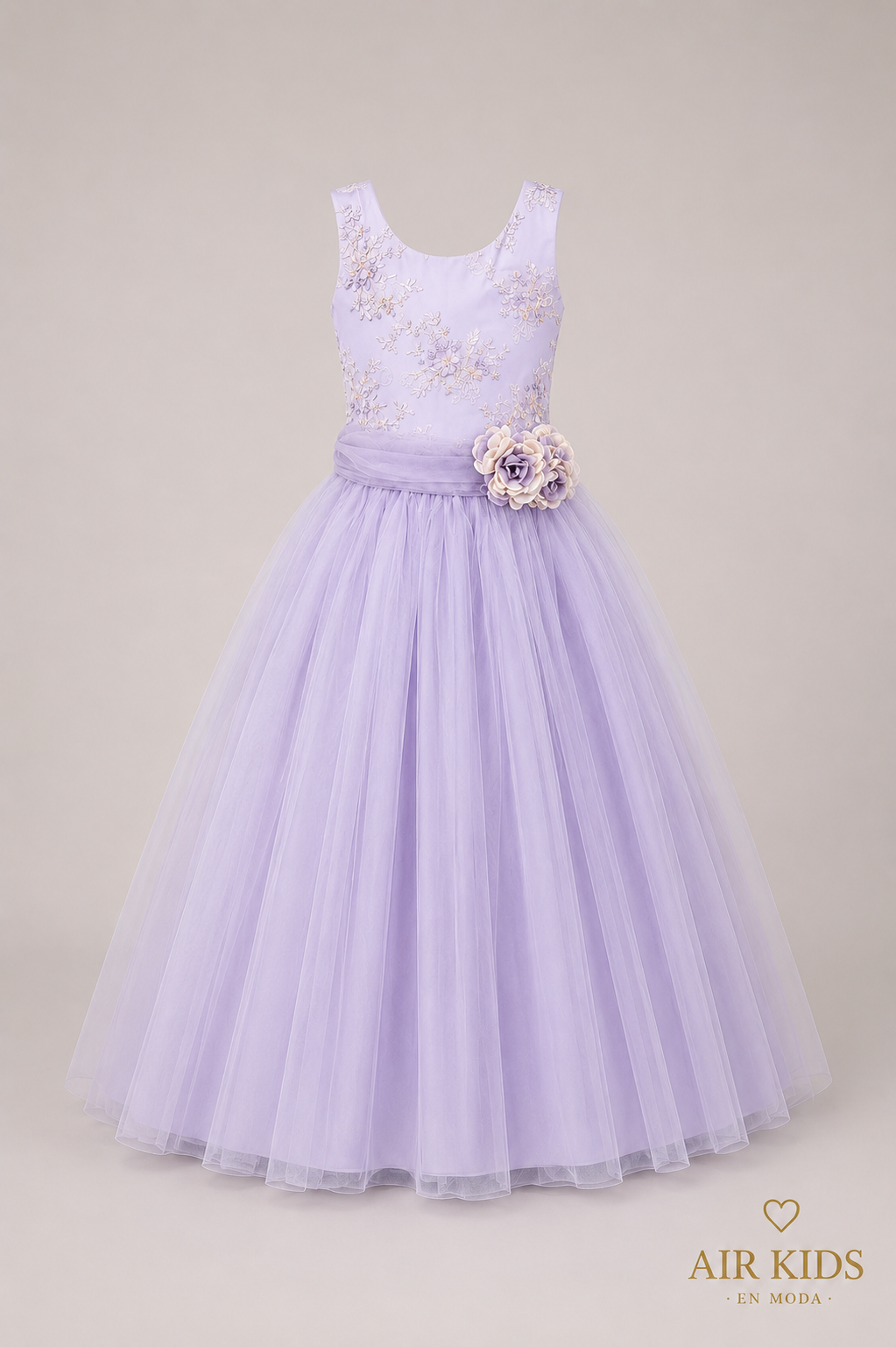 Vestido de fiesta para niña con corona 26-015 Talla 14 años