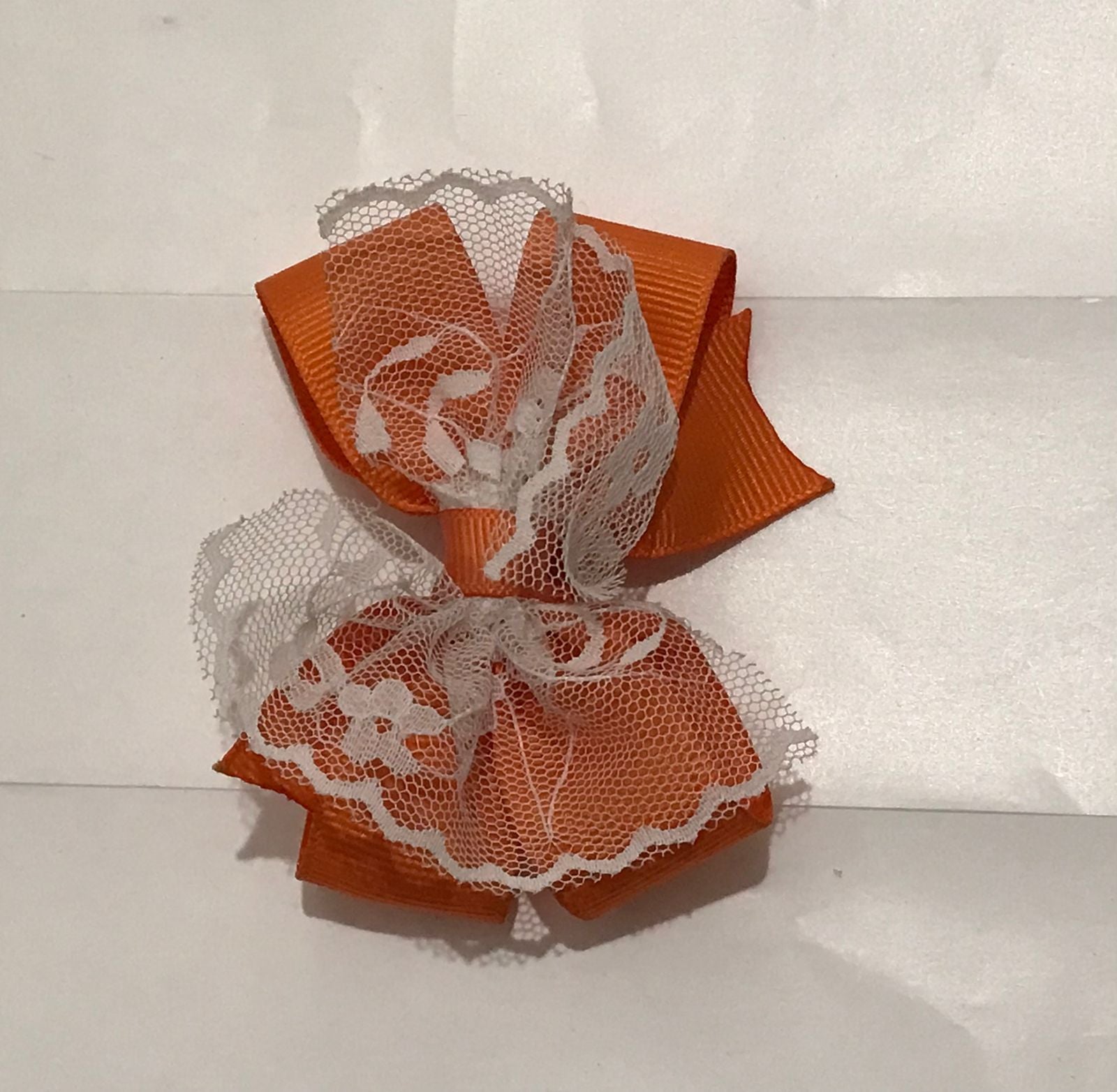 Moño Mediano Naranja/Blanco 0021/NB