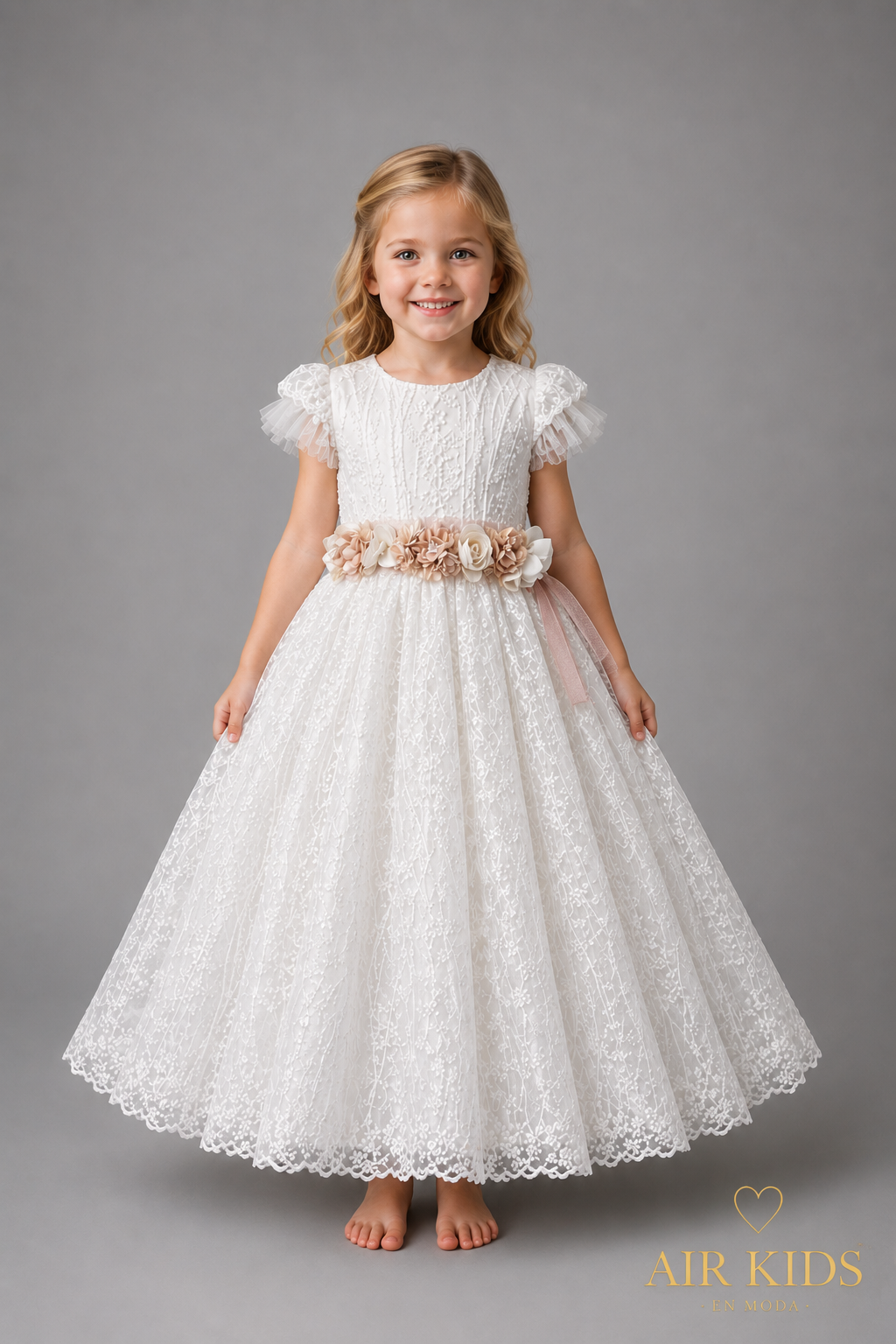 Vestido de fiesta para niña con Corona23-531 Talla 4 Años
