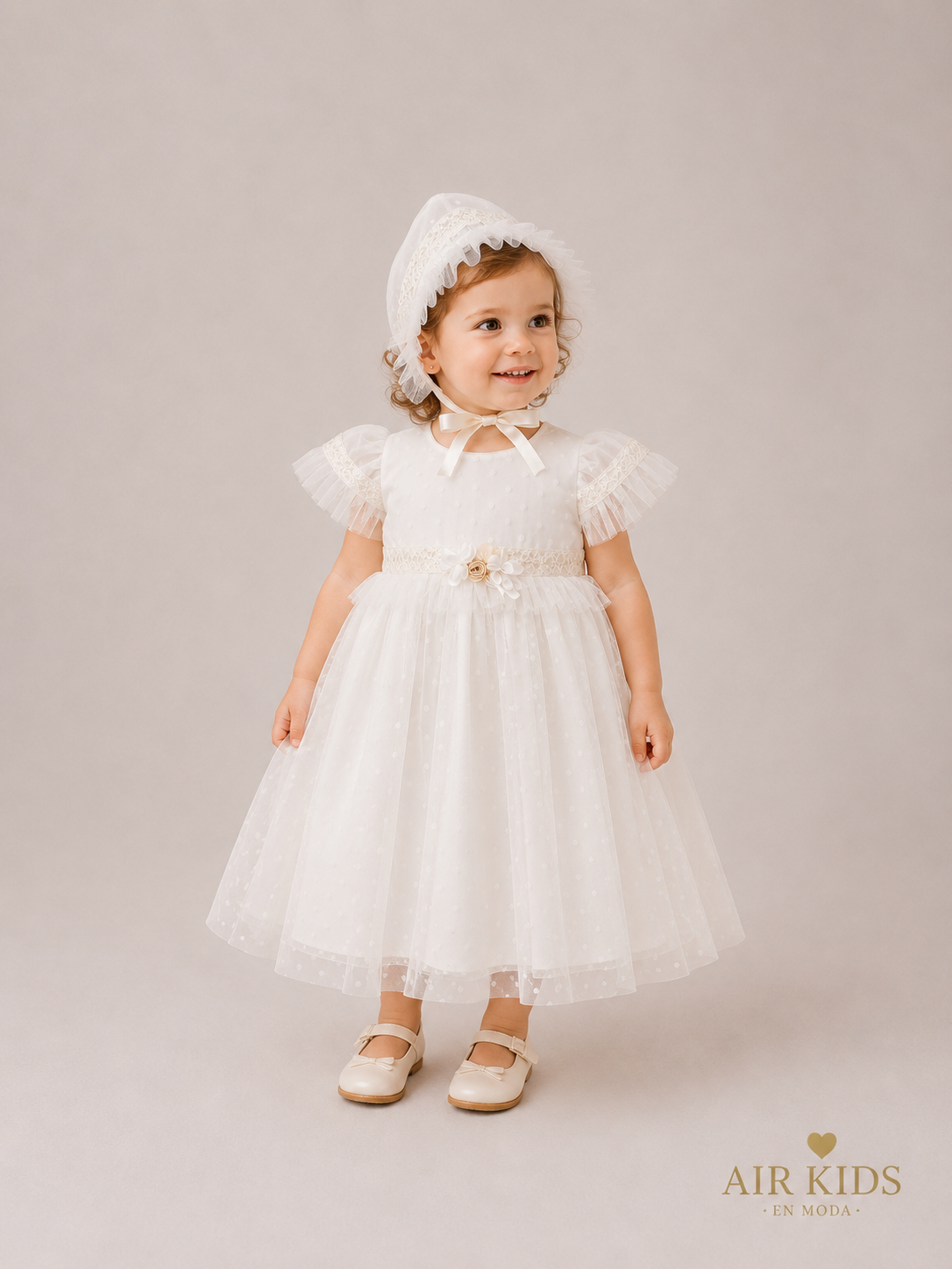 Bata de presentacion para Niña 22-716 Talla 2 Años