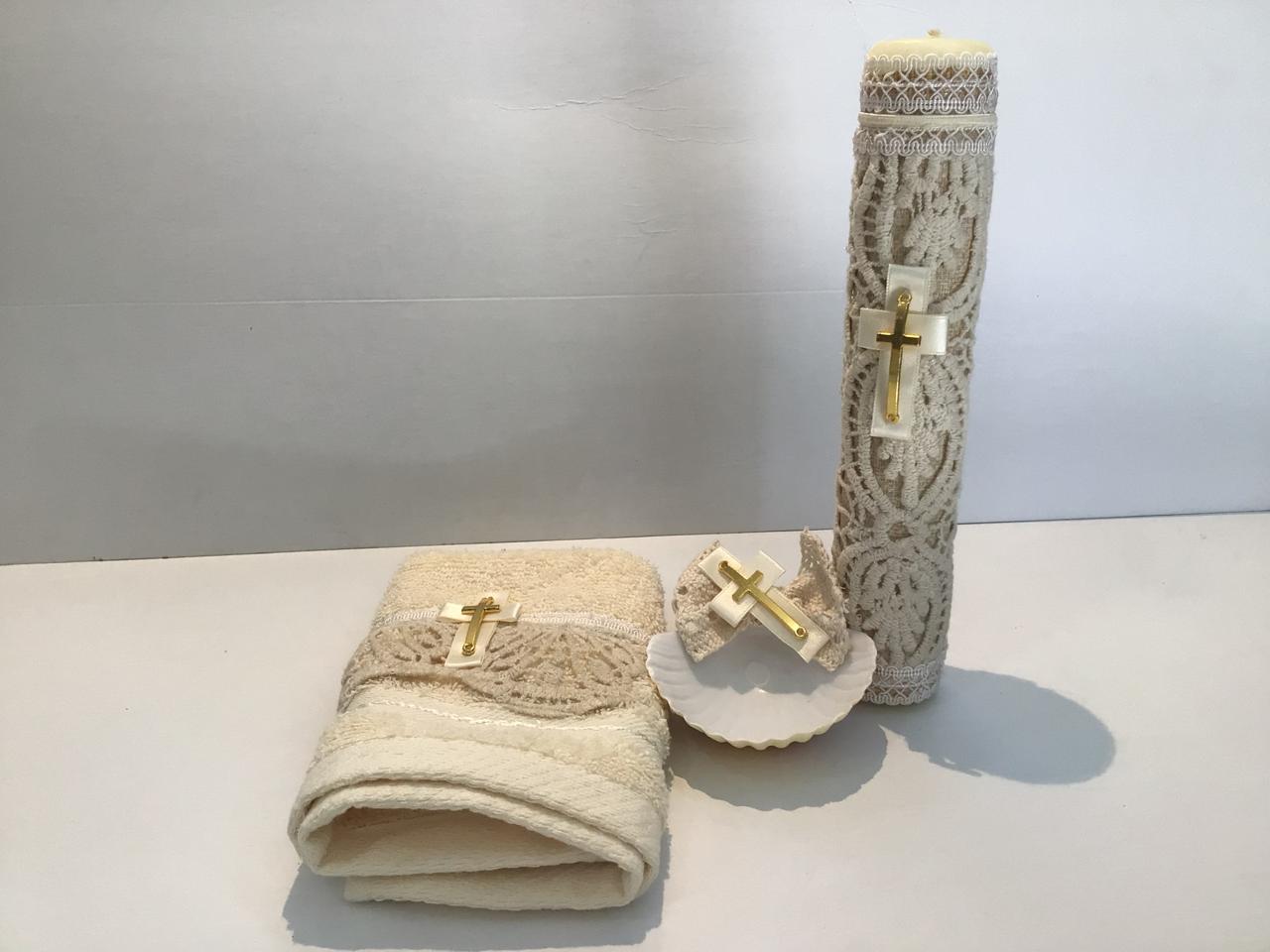 Kit bautizó para Niño modelo 010 Beige