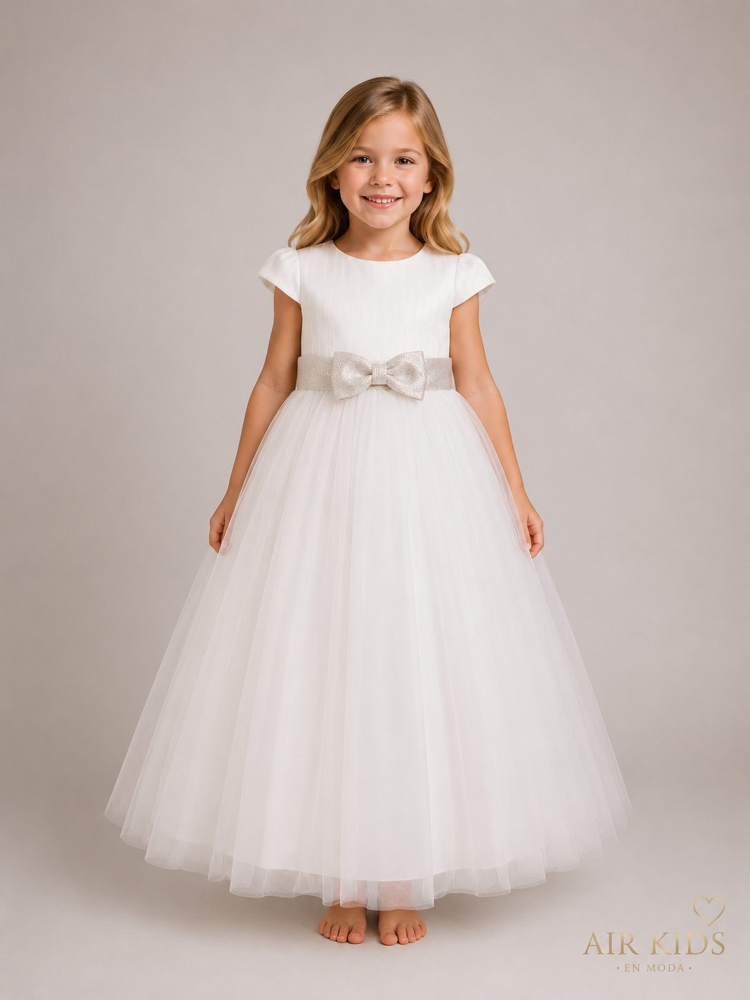 Vestido con Corona de Fiesta para Niña 23-007