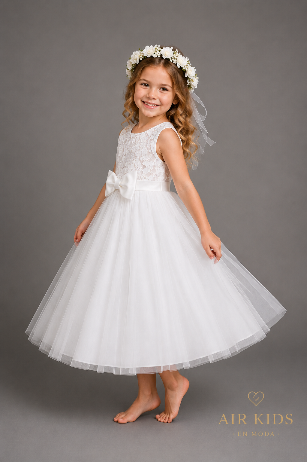 Vestido para Fiesta de Niña 17-028 Talla 6 Años