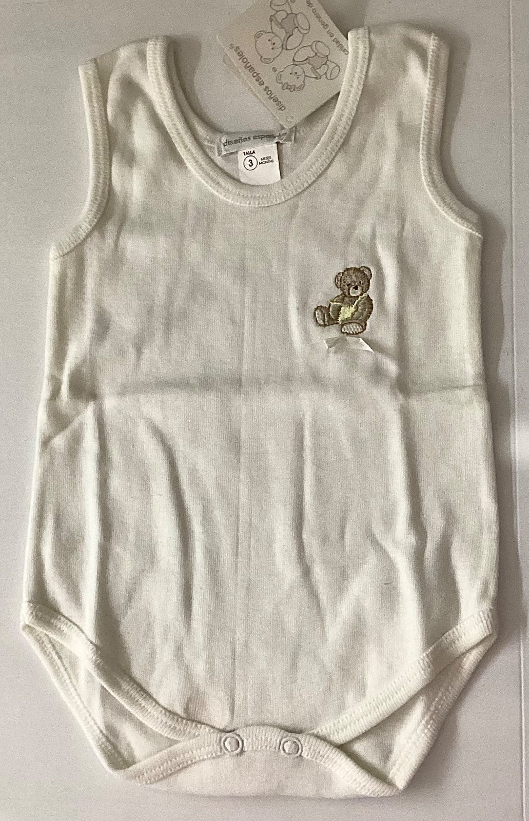 Body Manga Corta Unisex Diseños Españoles AB07 Talla 3 meses