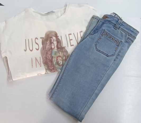 Conjunto de 2pza para Niña Puebla