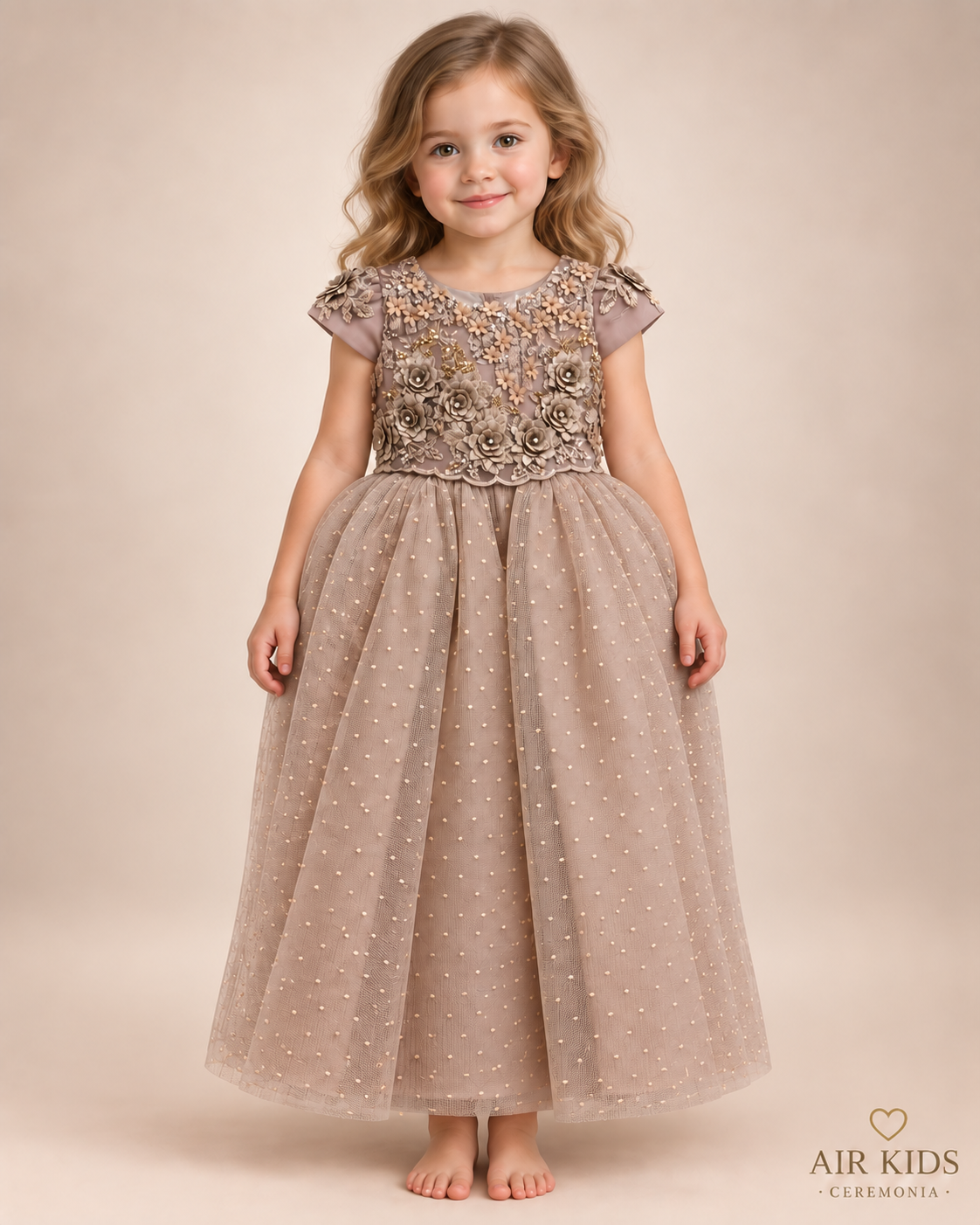 Vestido de Fiesta para Niñas 19-513 Talla 3 Años