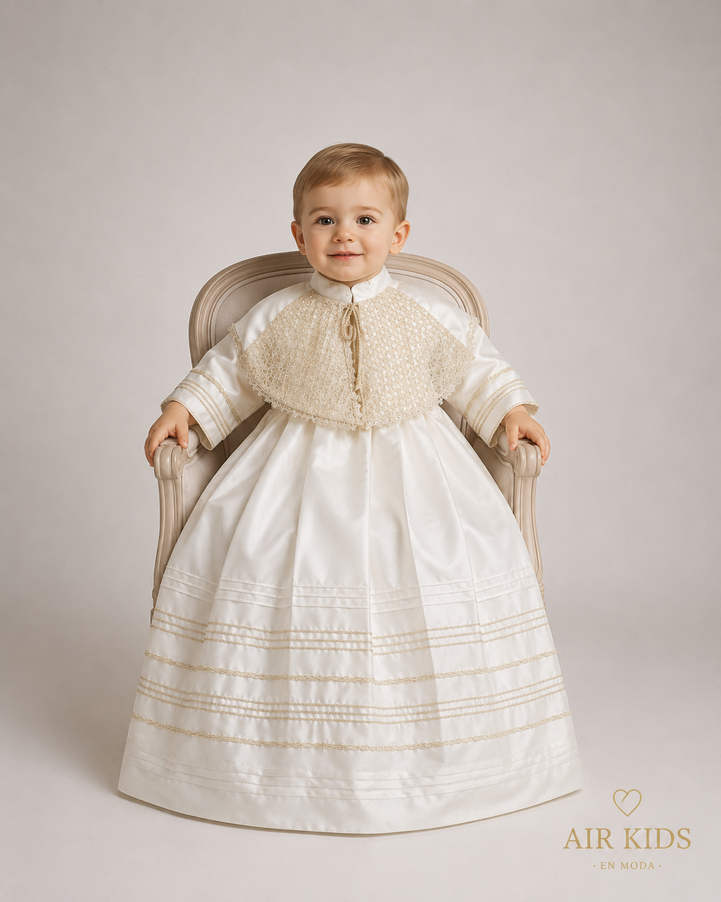 Ropon desmontable para Bautizo Niño Didi 7562-12 Talla 24 Meses