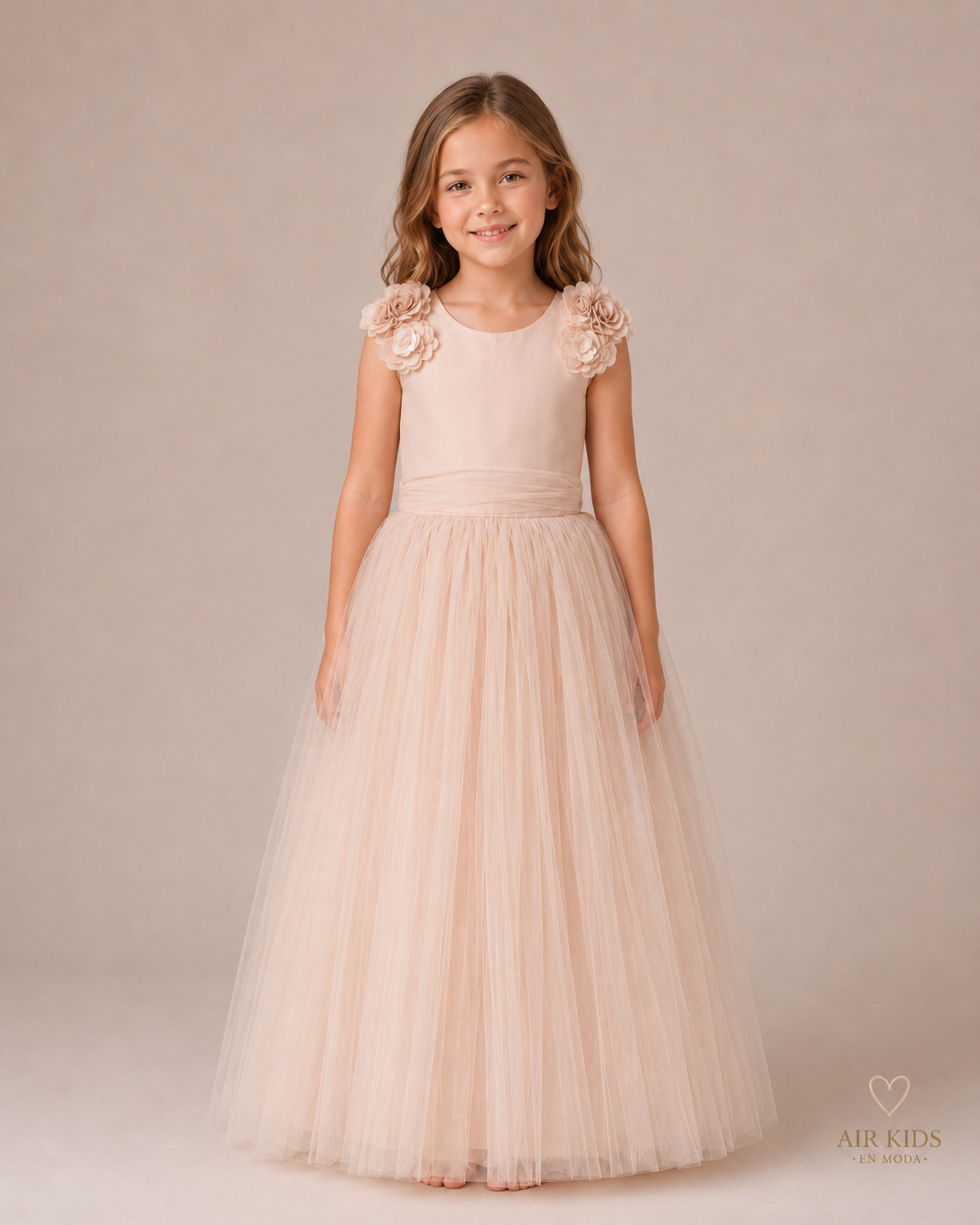 Vestido con Corona de Fiesta para Niña 24-505