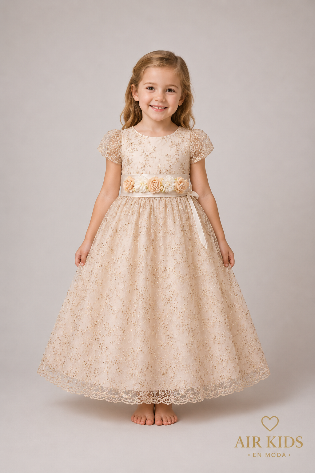 Vestido con Corona de Fiesta para Niña 23-514 Talla 4 Años