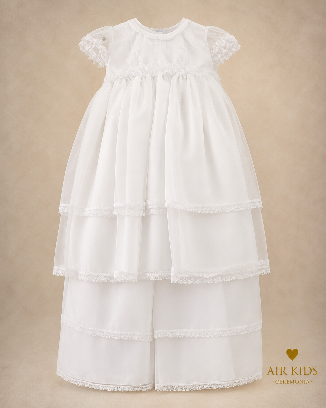 Ropon desmontable de Bautizo para Niña 18-465 Talla 18 Meses