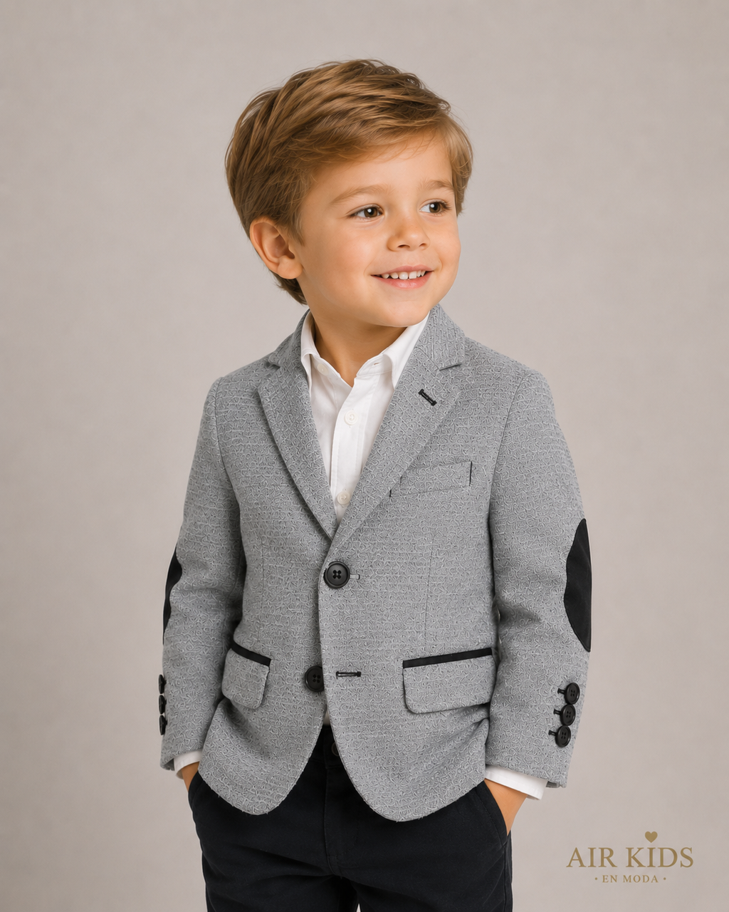 Saco para Niño Zilerys Gris 212010 Talla 4 Años