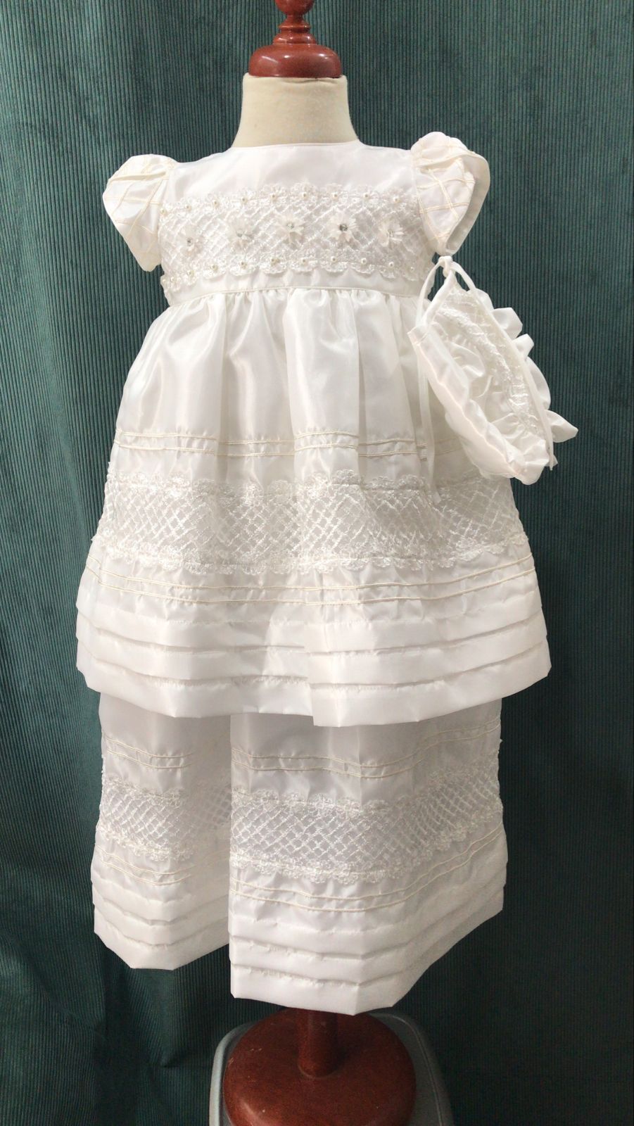 Ropón de Bautizo para Niña Didi 7576 Talla 18 Meses