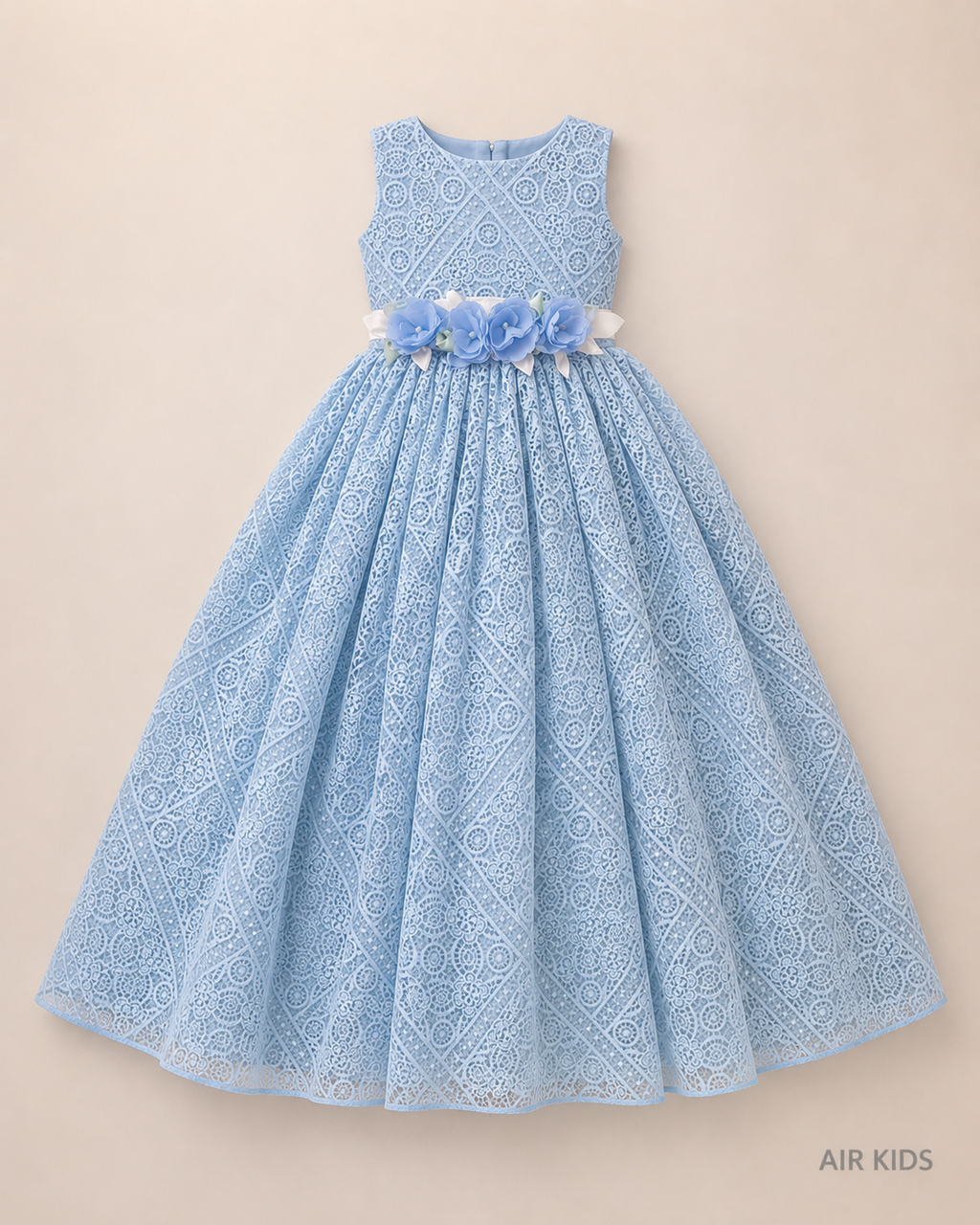 Vestido con Corona de Fiesta para Niña 23-027