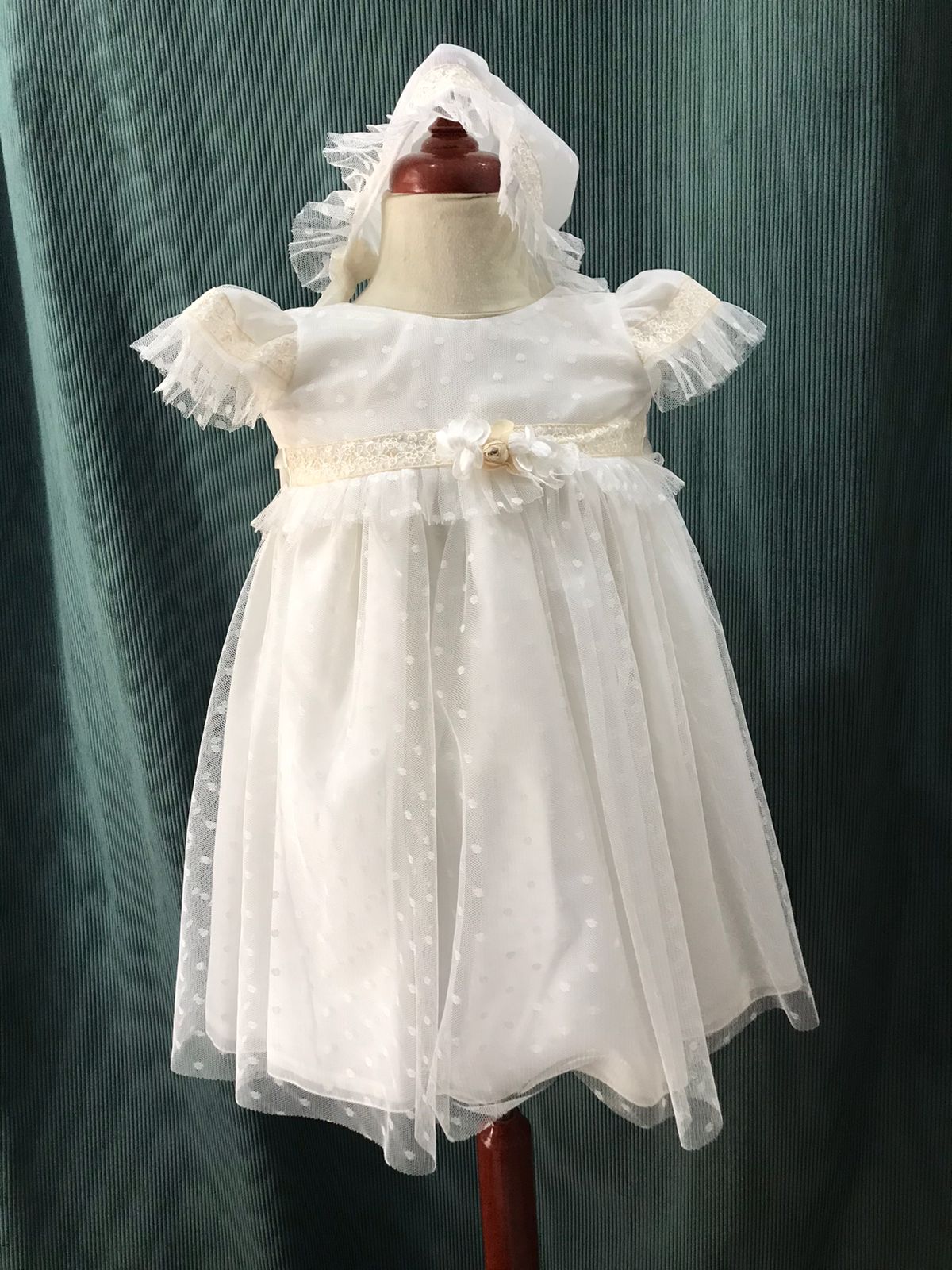 Vestido de Bautizo para Niña 22-716 Talla 2 Años