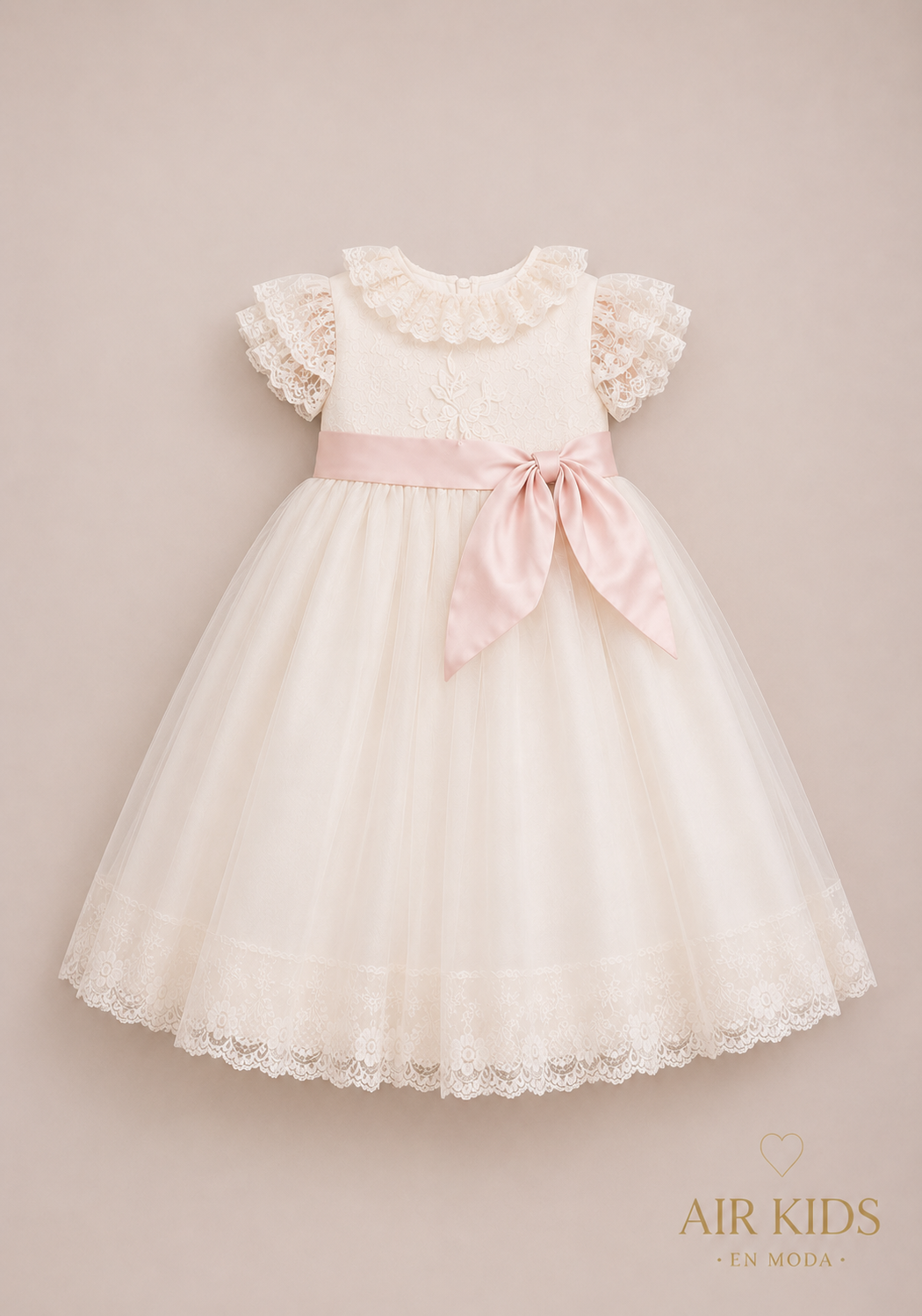 Vestido de Bautizo para Niña 22-701 Talla 2 Años