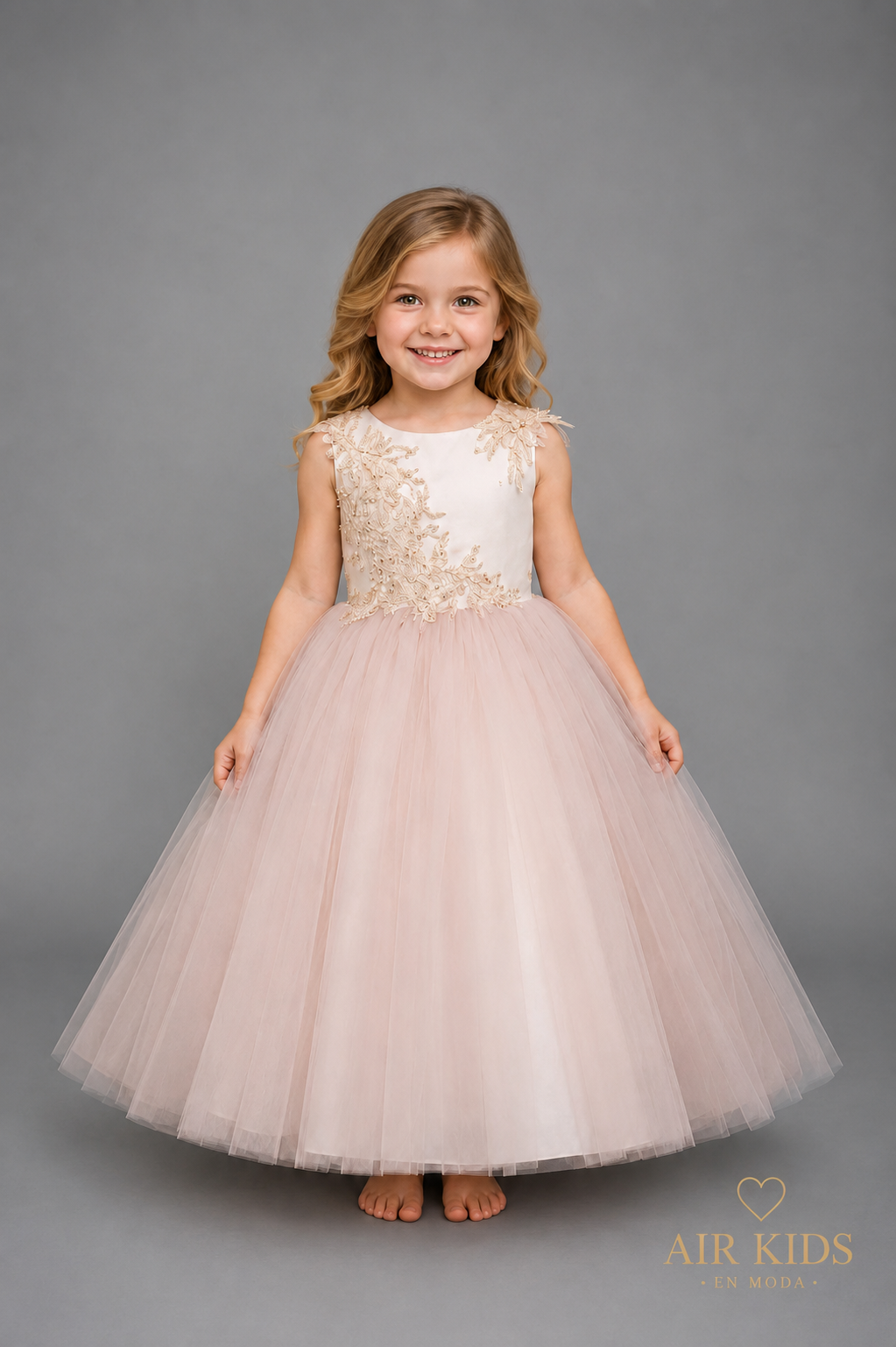 Vestido con Corona de Fiesta para Niña 24-010
