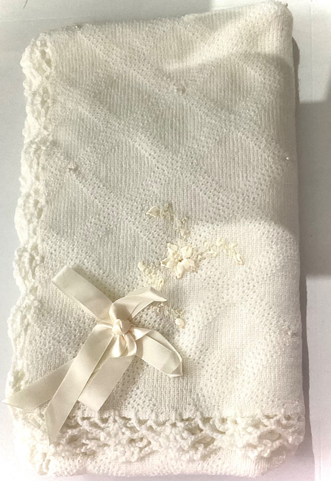 Sarape Tejido para Bautizo para niña 0058