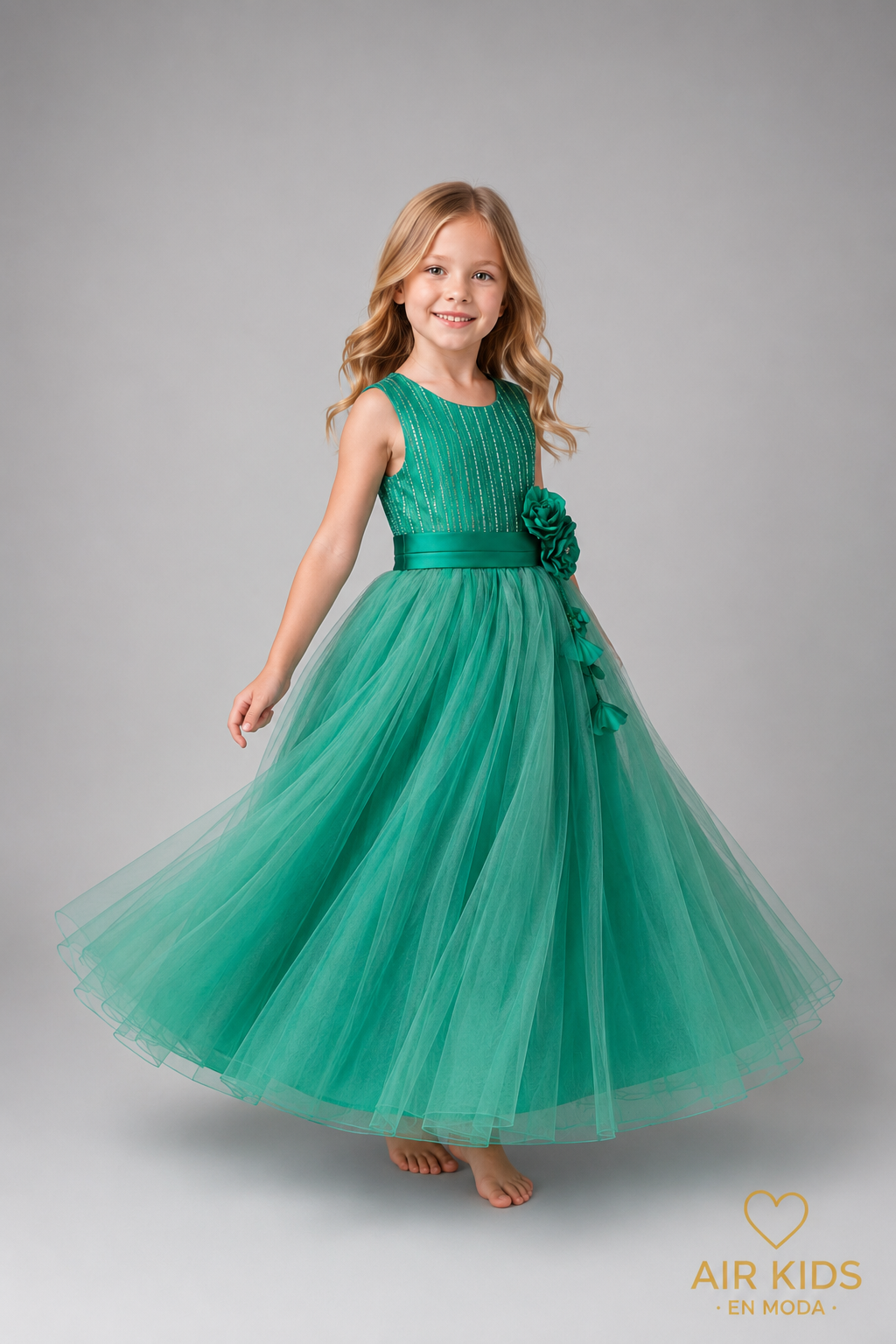Vestido de Fiesta para Niña 22-031 Talla 6 Años