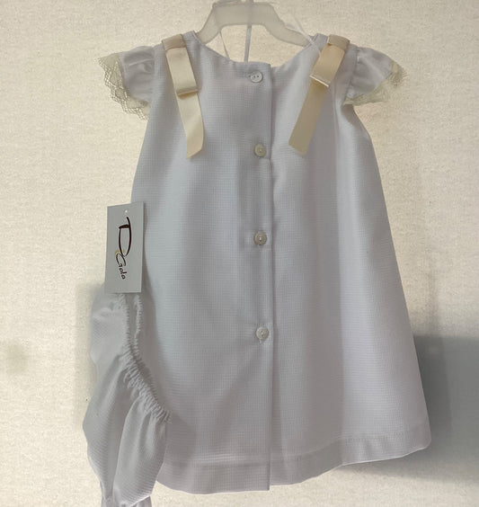 Bata de lino para Niña 293 Talla 24 Meses