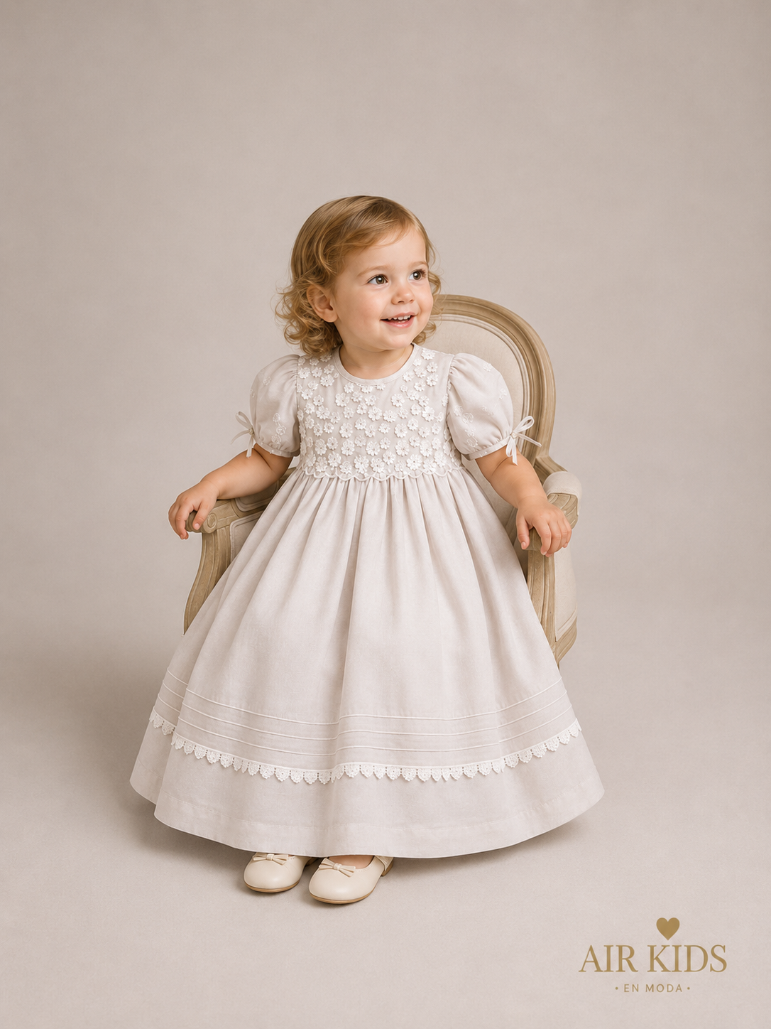 Bata de Bautizo para Niña Vivago 2003-25 Talla 3 Años