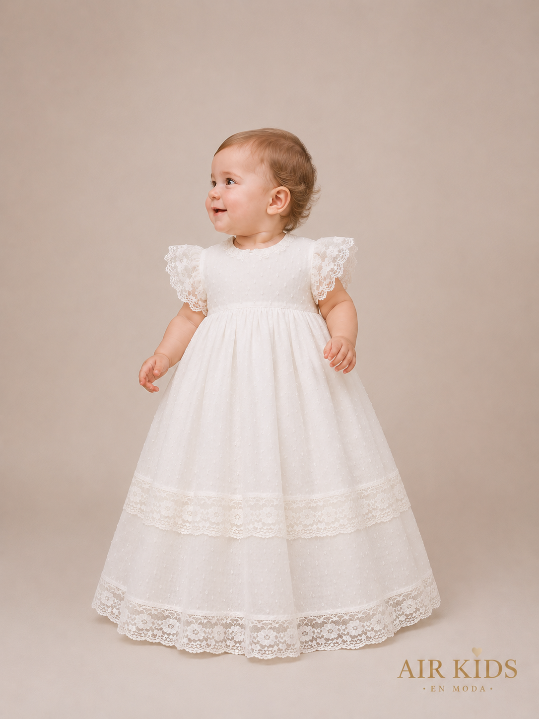 Ropón de Bautizo para Niña Lilus 23192 Talla 6 Meses