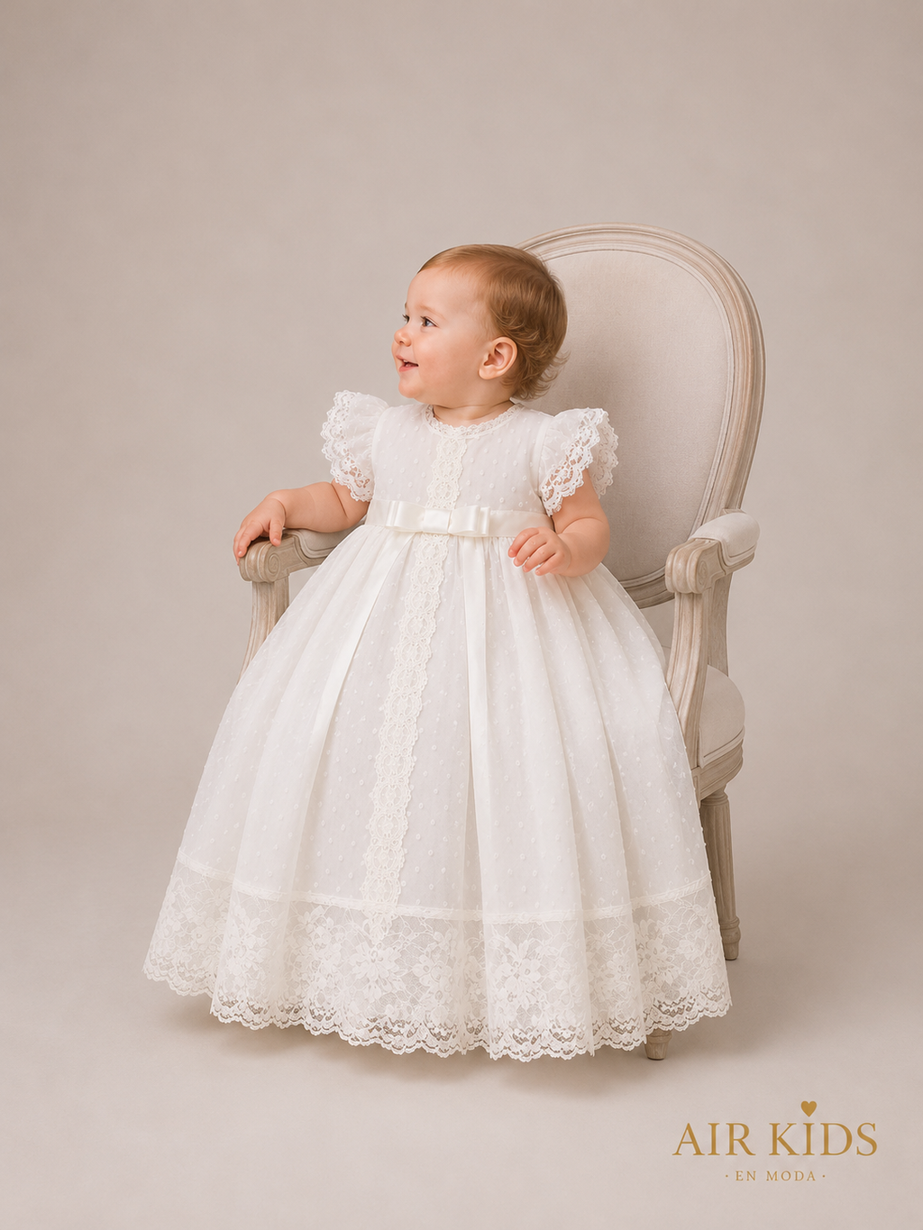 Bata de Bautizo para Niña Lilus 23112 Talla 1 Año