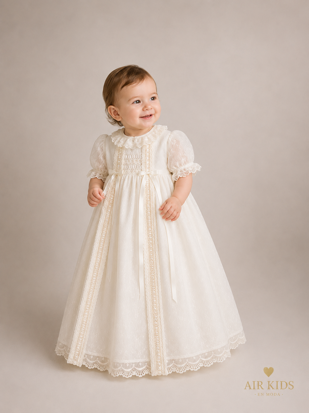 Ropón de Bautizo para Niña Lilus 23182 Talla 1 Año