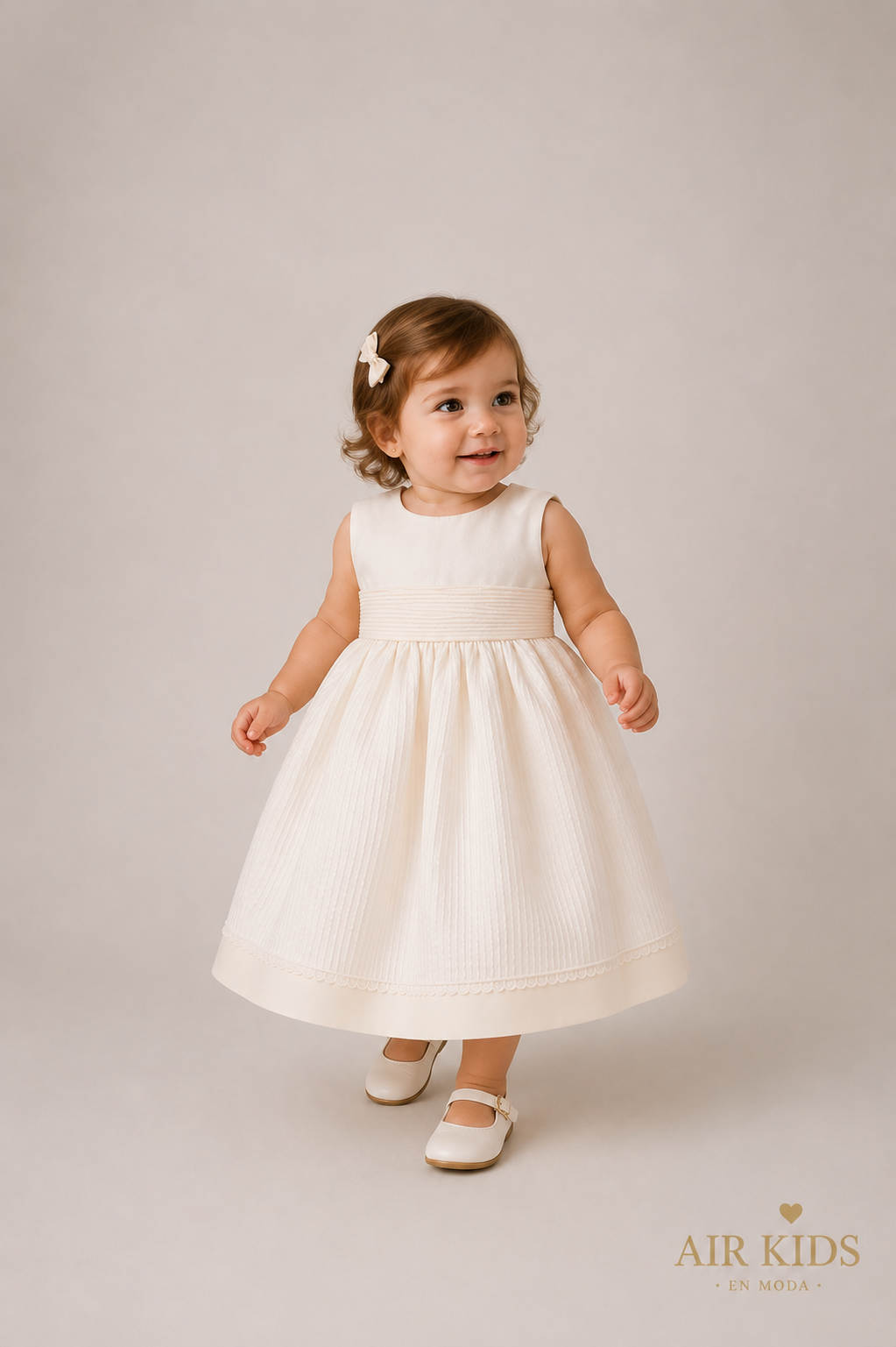 Vestido de Bautizo con Gorro para Niña Didi 8335 Talla 18 Meses