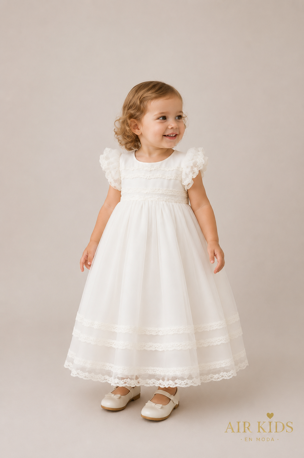 Vestido de Bautizo para Niñas 19-721 Talla 2 años