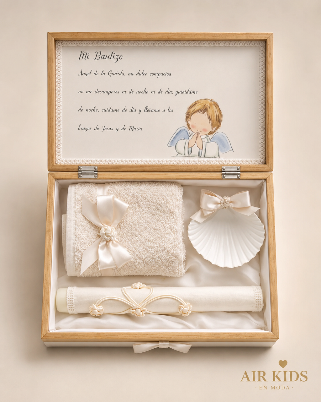 Caja de Kit bautizo Vela y Toalla  0837