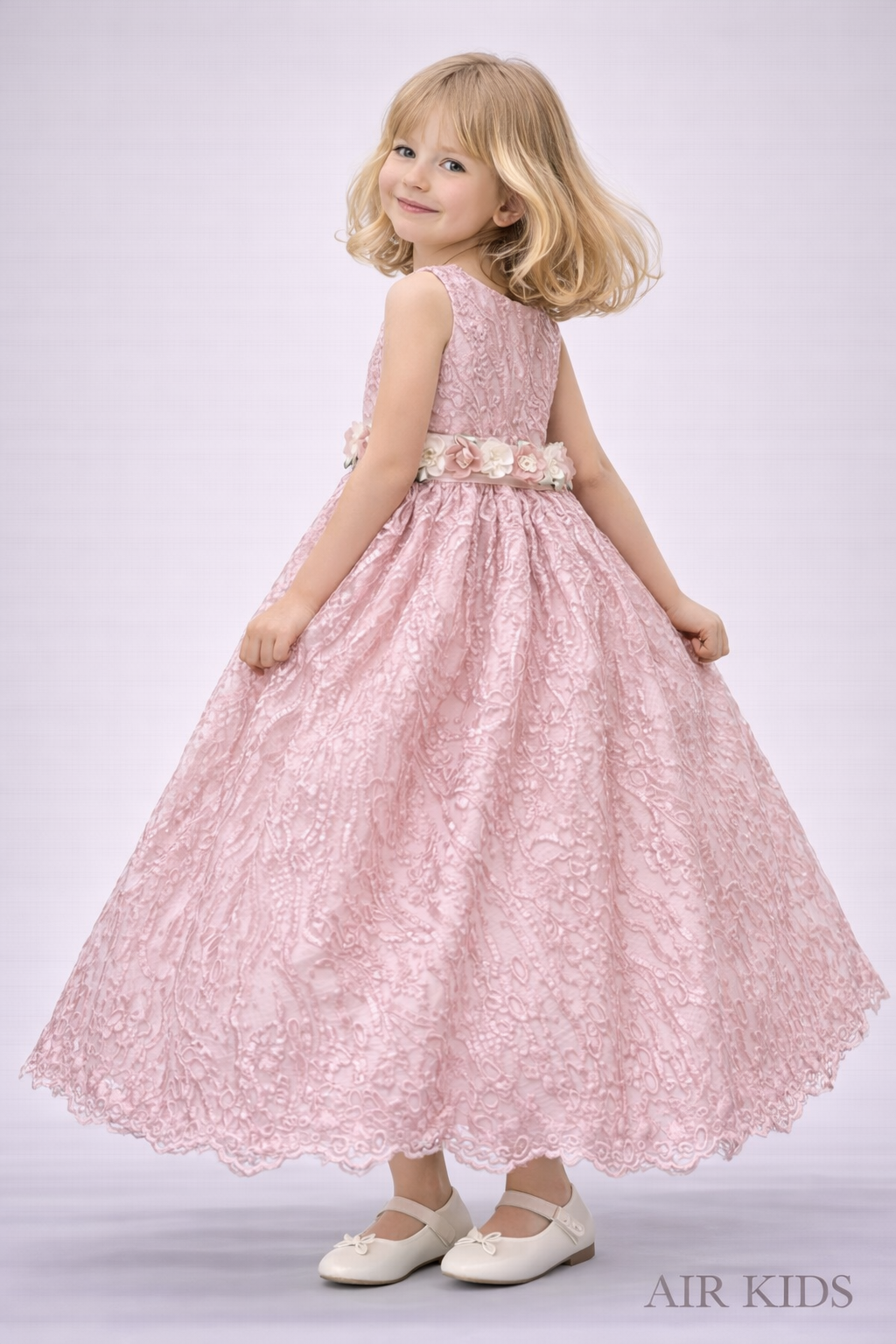 Vestido con Corona de Fiesta para Niña 23-014