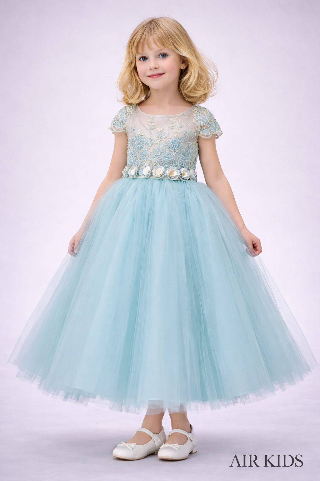 Vestido con Corona de Fiesta para Niña 23-008