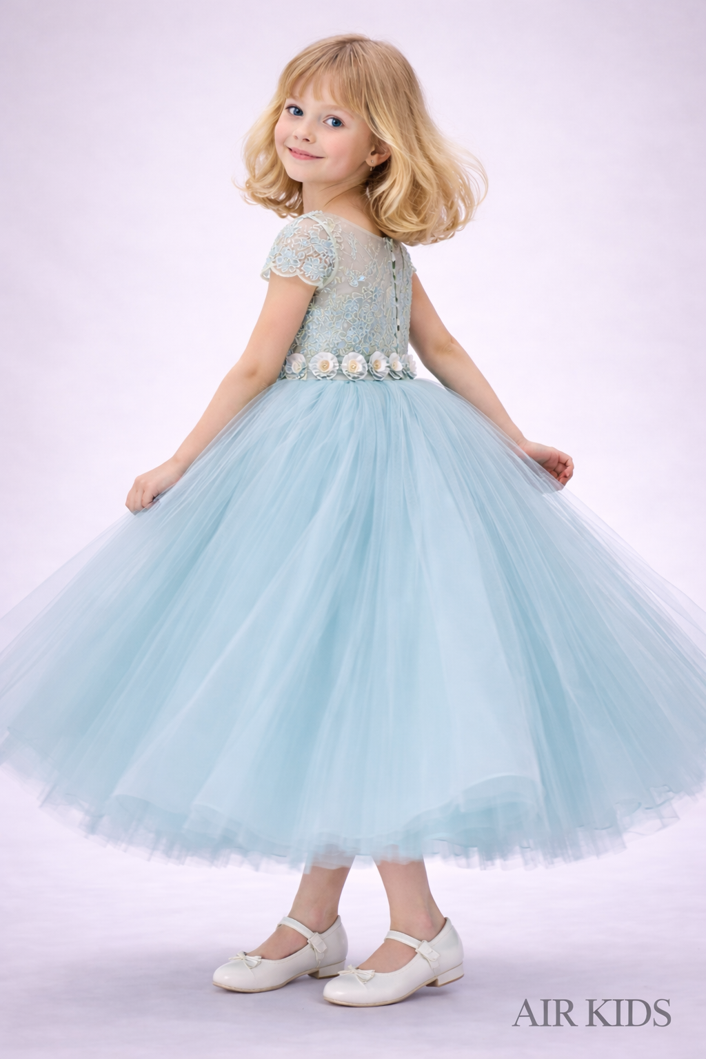Vestido con Corona de Fiesta para Niña 23-008