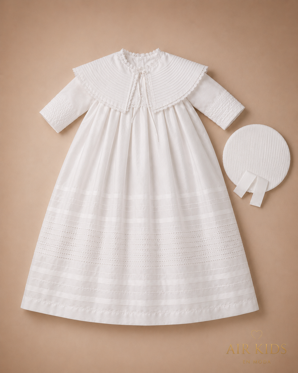 Ropon desmontable para Bautizo de Niño Didi 7502-12 Talla 12 Meses