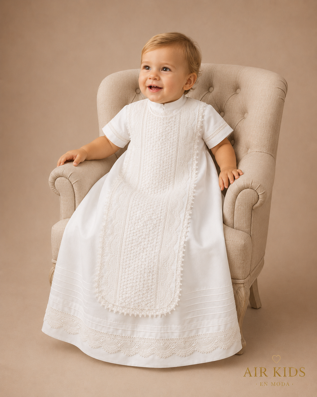 Ropon desmontable para Bautizo de Niño Didi 7554-18