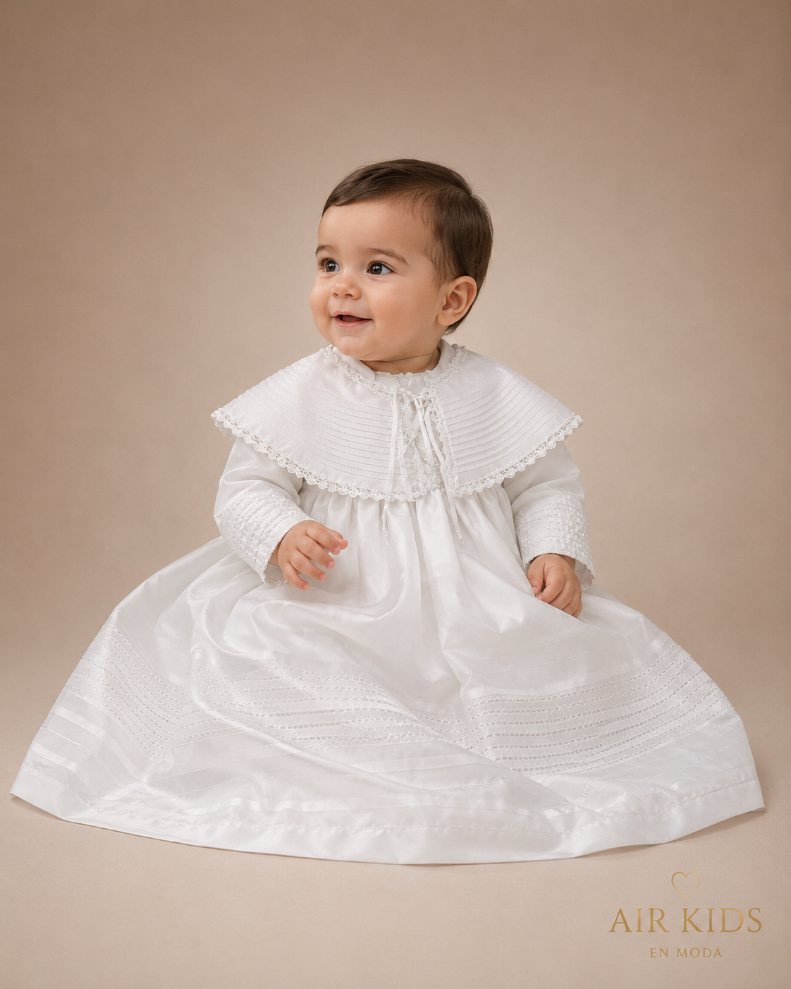 Ropon desmontable para Bautizo de Niño Didi 7502-12 Talla 12 Meses