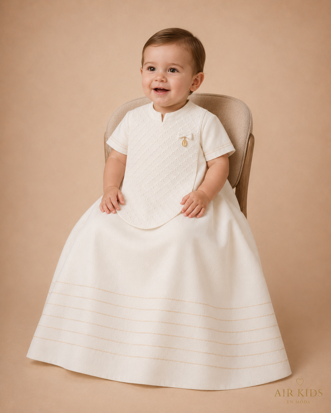 Ropon desmontable de Bautizo para Niño Didi 7577