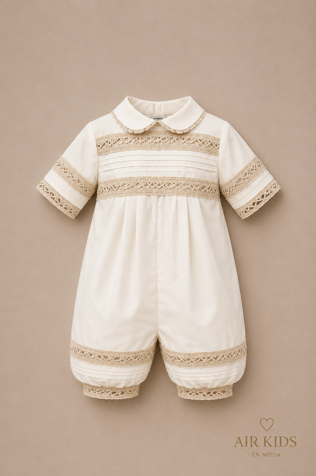 Ropon desmontable para Bautizo de Niño 23-852 Talla 18 Meses