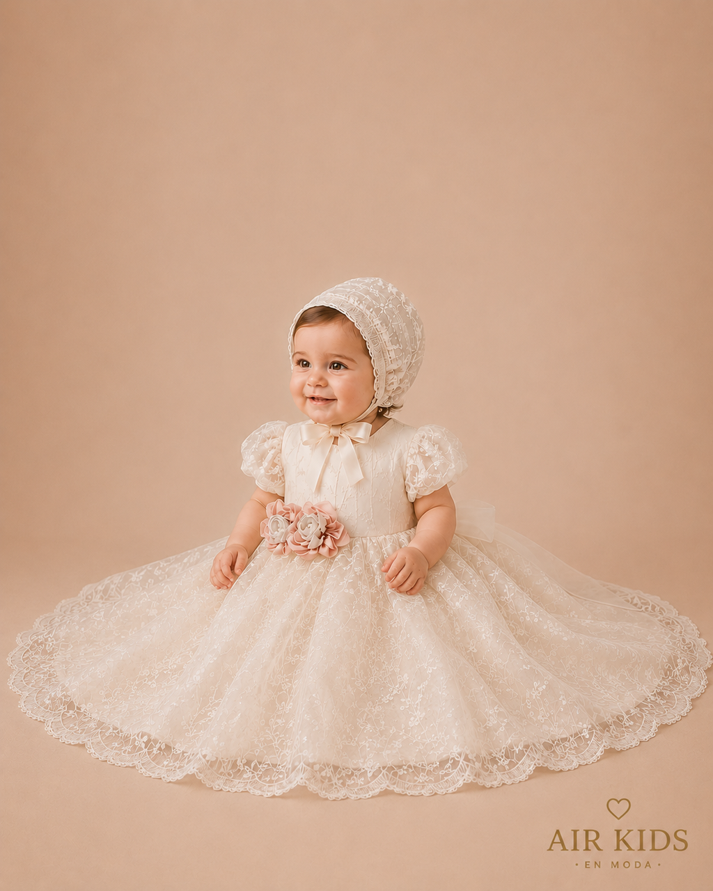 Ropon de Bautizo para Niña 1433 Talla Uni
