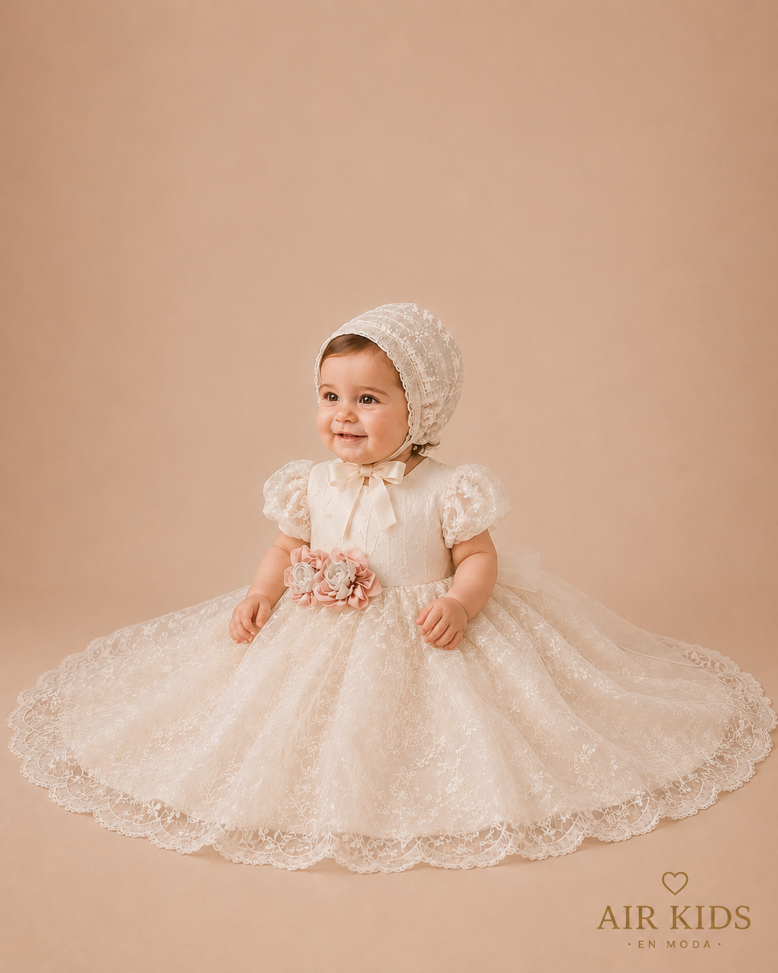 Ropon de Bautizo para Niña 1433 Talla Uni