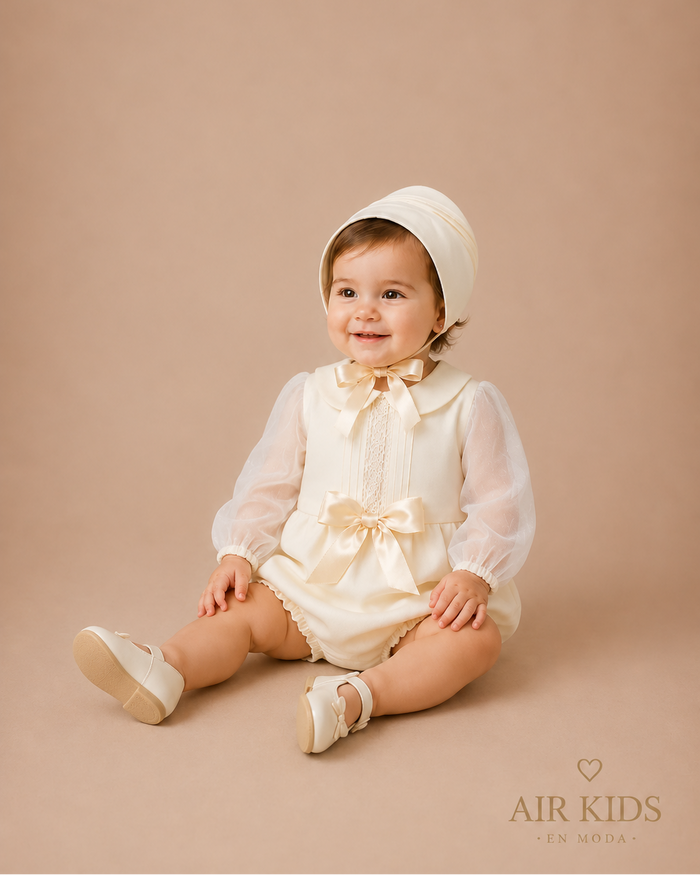 Pañalero de Bautizo para Niña 308-T18 Talla 18 Meses