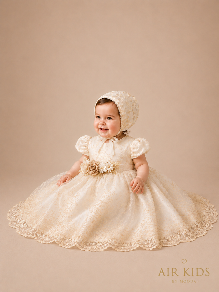 Ropon de Bautizo para Niña 1437 Talla Uni
