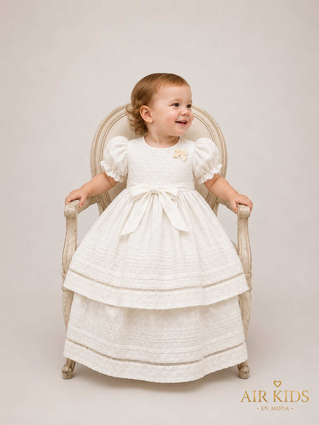Ropon desmontable de Bautizo para Niña Didi 6408
