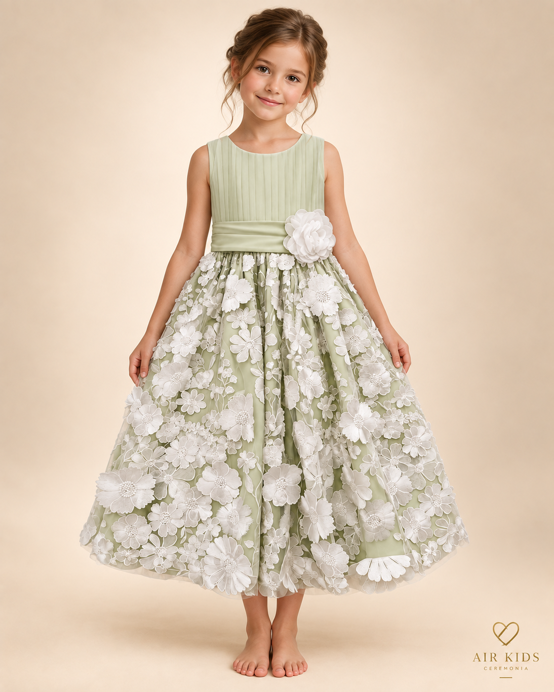 Vestido moderno de niña