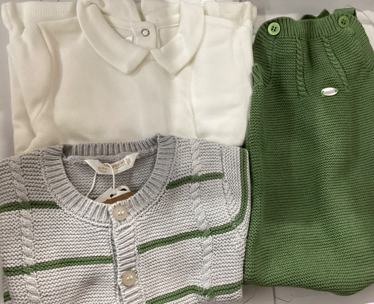 Conjunto para Niño Mayoral  3Pza 2677 Talla 6-9 Meses