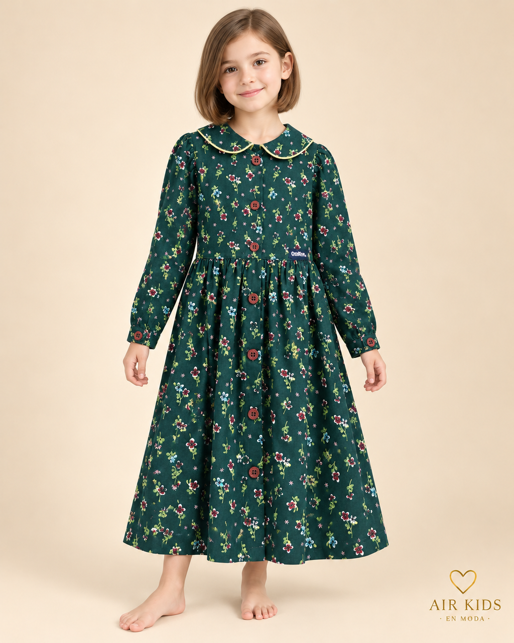 Vestido casual para niña 7542 Talla 8 años