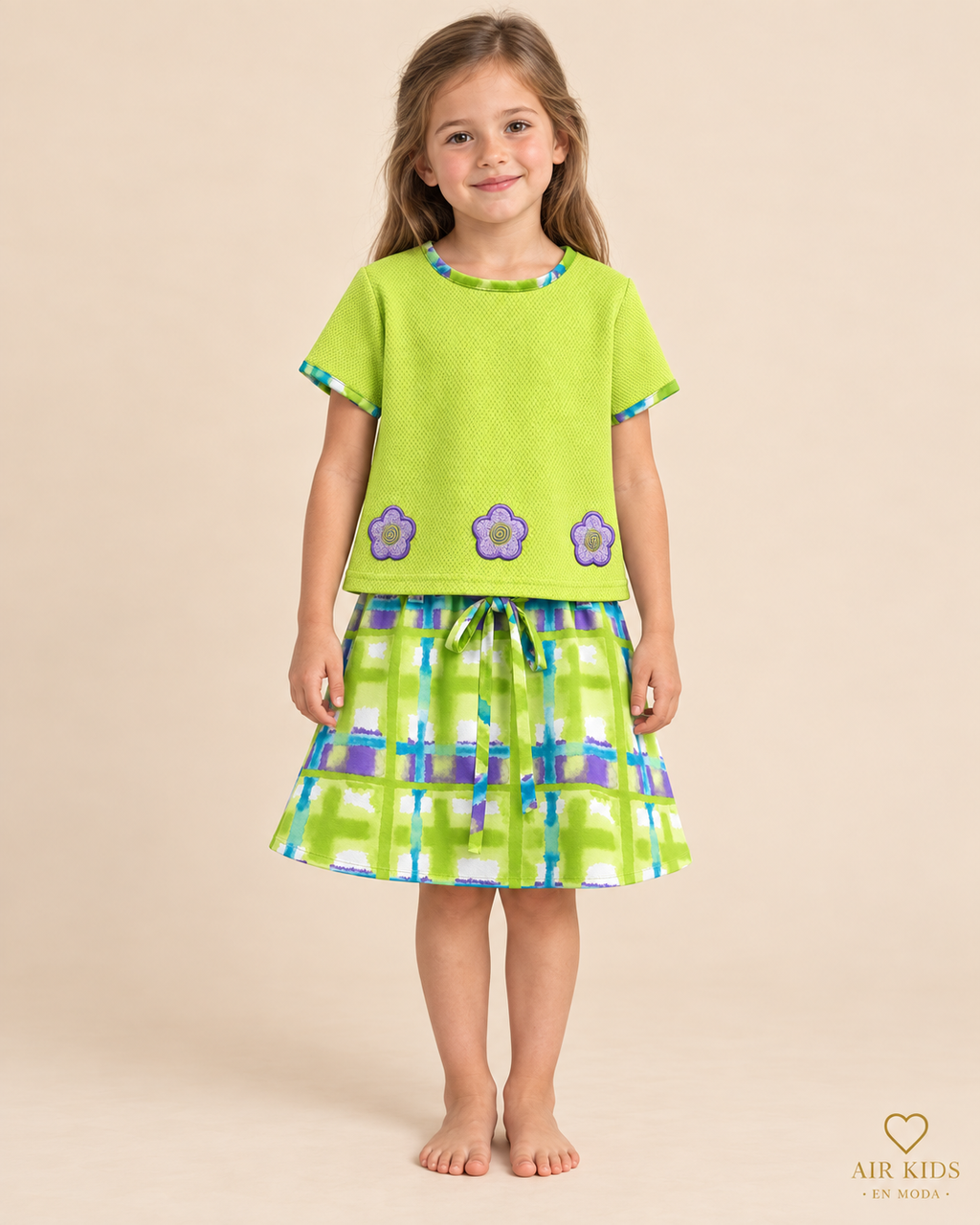 Conjunto de 2 pzas para niña 1225 Talla 6 años
