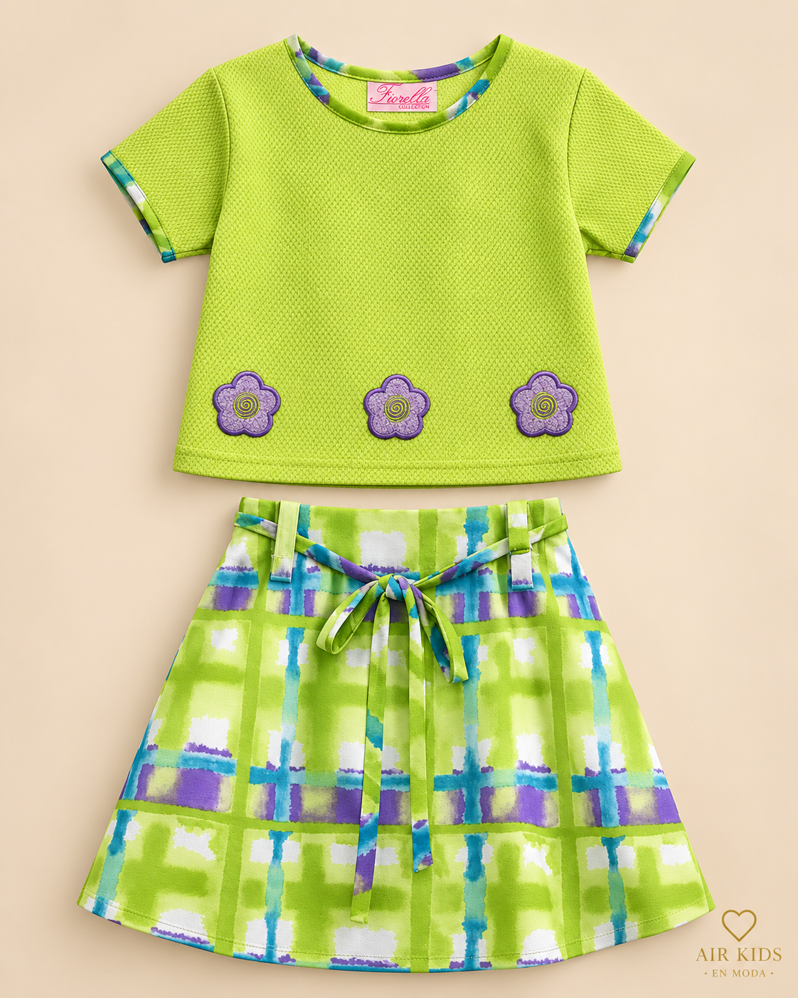 Conjunto de 2 pzas para niña 1225 Talla 6 años