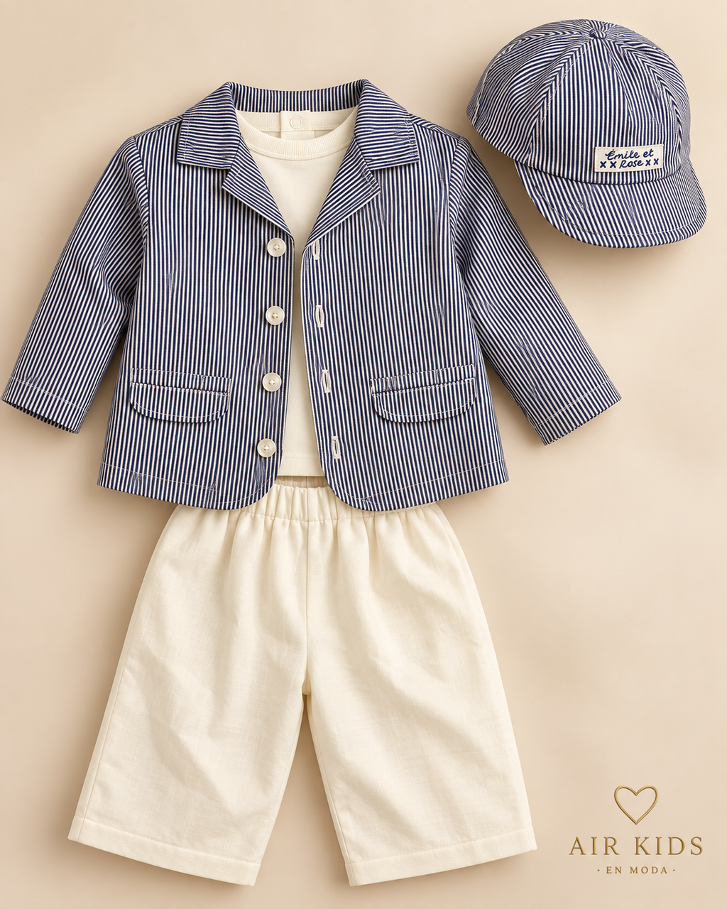 Conjunto para niño 4pzas 9403-12 Talla 12 meses