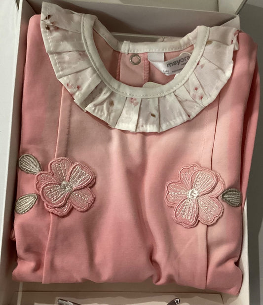 Mameluco para Niña Mayoral 1609 Talla 2‑4 Meses